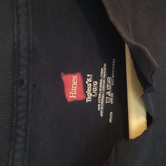 Hanes Deep Blue Crewneck Tee - Picture 1 of 4